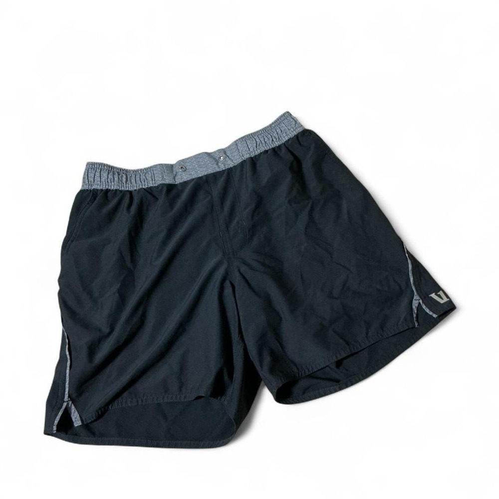 Vuori Kore Shorts Mens Small Black Grey Athletic Lined Training Gym V341 FLAW